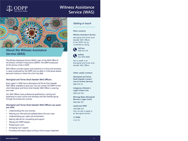 Aboriginal Witness Assistance Service officers