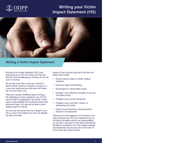 Writing your own Victim Impact Statement