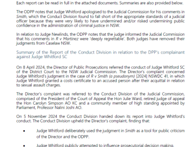 Screenshot of media release 6 nov 2024